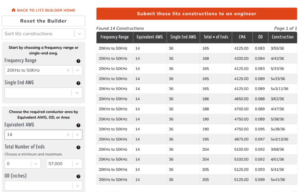 litz-builder-screenshot Screenshot of search results in the litz builder tool